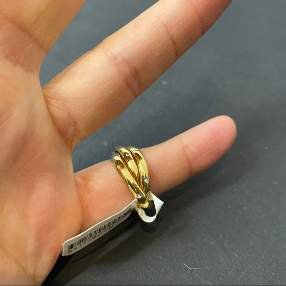 Fashion Jewelry Gold Ring Trio Size 6 New with Tag - Picture 3 of 3